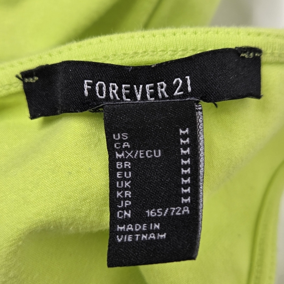 Forever 21 Size M Bright Lime Green Sleeveless Romper - Picture 3 of 6